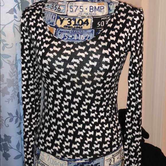 ❌❌ SOLD 〽️❌❌ Aeropostale Scottish Dogs 🐶 L/S Top MEDIUM NWT - Picture 2 of 6